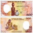 *500 Frankov Kongo 1991, P8d UNC *500 Frankov Kongo 1991, P8d UNC
