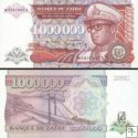 *1 000 000 Zaires Zair 1992, P44a UNC