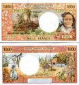 *1000 Frankov Franc. zámorské územia v Pacifiku 1996-2012 UNC