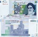 *20 000 Rialov Irán 2014-21, P153 UNC