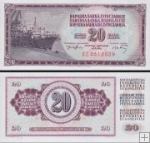 20 Dinárov Juhoslávia 1974, P85 UNC