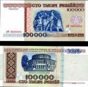 *100 000 Rublov Bělorusko 1996, P15 UNC