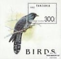 *Známky Tanzánia 1992 Vtáci, nerazítkovaný MNH hárček