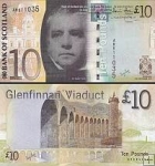 *10 libier Škótsko 2007-9 P125 UNC, Bank of Scotland