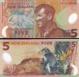 *5 dolárov Nový Zéland 1999-2014, polymer P185 UNC *5 dolárov Nový Zéland 1999-2014, polymer P185 UNC
