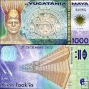 *1000 Soles De Oro Mayan Yucatan 2012 UNC polymer