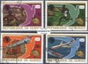 Známky Guinea 1974 100 rokov UPU, razítkovaná séria Známky Guinea 1974 100 rokov UPU, razítkovaná séria