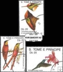 *Známky Svätý Tomáš 1989 Kolibríci, razítkovaná séria