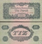 *10 Pengő Maďarsko 1944 M5 VF