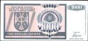 *1000 Dinárov Bosna Hercegovina 1992, P137 UNC