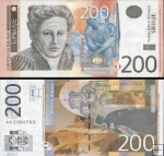 *200 srbských dinárov Srbsko 2013, P58b UNC