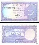 *2 pakistánske rupie Pakistan 1985-99, P37 UNC