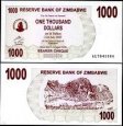 *1000 Dolárov Zimbabwe 2006 P44 UNC *1000 Dolárov Zimbabwe 2006 P44 UNC