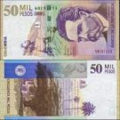 *50 000 Pesos Kolumbia 2003-2012 P455 UNC