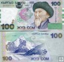 *100 Som Kirgizstan 2001, P21 UNC