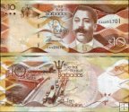 *10 barbadoských dolárov Barbados 2013-18, P75 UNC
