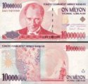 *10 000 000 Lír Turecko 1997, P214b UNC