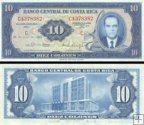 *10 Colones Kostarika 1969-70, P230 UNC