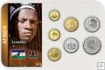 Sada 7 ks mincí Lesotho 5 Lisente - 5 Maloti 1996 - 2010 blister
