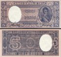 *5 Pesos Čile 1947, P110 UNC