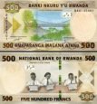 *500 Frankov Rwanda 2019, P42 UNC *500 Frankov Rwanda 2019, P42 UNC