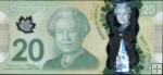 *20 Dolárov Kanada 2012-15, polymer P108 UNC