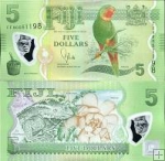 *5 Dolárov Fidži 2013, polymer P115 UNC