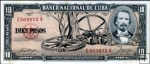 *10 Pesos Kuba 1958-60, P88 F
