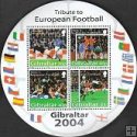 *Známky Gibraltar 2004 ME vo futbale hárček MNH