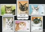 *Známky Togo 1997 Mačky, nerazítkovaná séria