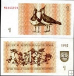 *1 Talonas Litva 1992, P39 UNC