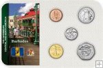 Sada 5 ks mincí Barbados 1 Cent - 1 Dollar 1973-2012 blister