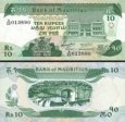 *10 Rupií Maurícius 1985, P35 UNC