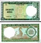 *20 Dong Južný Vietnam 1964, P16a AU/UNC