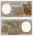 *500 Frankov Středoafrická republika 1993-99, P301F UNC