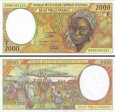 *2000 Frankov Stredoafrická Republika 1999, P303Ff AU/UNC *2000 Frankov Stredoafrická Republika 1999, P303Ff AU/UNC