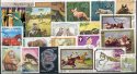 Známky tematické - 50 rôznych, zvieratá