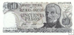 *50 Pesos Argentína 1976, P301 UNC