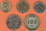 Kazachstan 5-10-20-50-100 Tenge 2007-2017 UNC