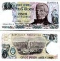 *5 Pesos Argentinos Argentína 1983-84, P312 UNC