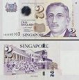 *2 Doláre Singapúr 2005, P45A UNC *2 Doláre Singapúr 2005, P45A UNC