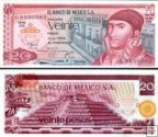 *20 Pesos Mexiko 1972-77, P64 UNC