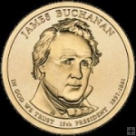*Prezidentský 1 dolár USA 2010 D, 15. prezident J.Buchanan