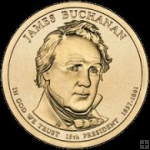 *Prezidentský 1 dolár USA 2010 P, 15. prezident J.Buchanan