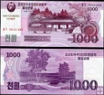 *1000 Won Severná Kórea (KĽDR) 2014, prítlač CS15 UNC