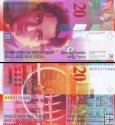 *20 Frankov Švajčiarsko 2005, P69d UNC