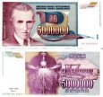 *5 000 000 Dinárov Juhoslávia 1993, P121 UNC *5 000 000 Dinárov Juhoslávia 1993, P121 UNC