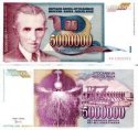 *5 000 000 Dinara Jugoslávie 1993, P121 UNC