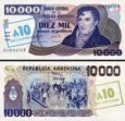 *10 Australes Argentína 1985, pretlač P322 UNC *10 Australes Argentína 1985, pretlač P322 UNC