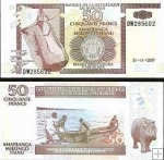 *50 burundských frankov Burundi 1994-2007, P36 UNC